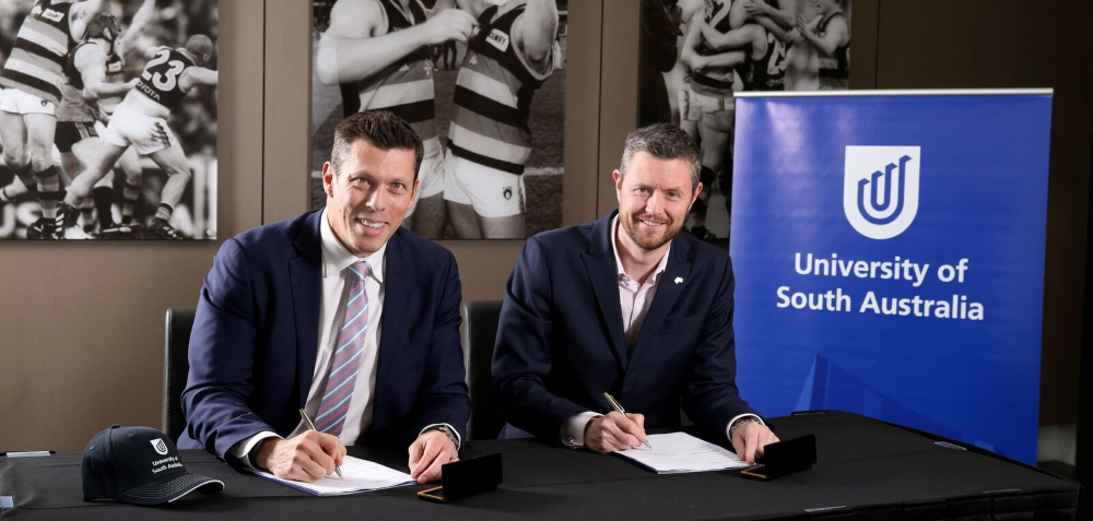 UniSA and Crows partnership signing