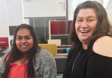 Aboriginal students, Janeth Andrews and Laura Long