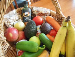 A basket full of healthy food