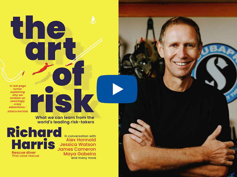 Richard Harris with the cover of his book The Art of Risk