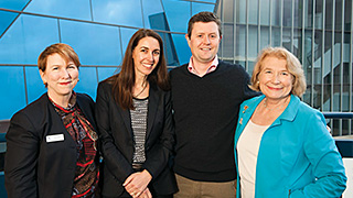 (L-R) UniSA Pro Vice Chancellor (Business and Law), Professor Marie Wilson; ANZ General Manager of Small Business Banking, Kate Gibson; UniSA Vice Chancellor, Professor David Lloyd; and Centre for Business Growth Director, Professor Jana Matthews