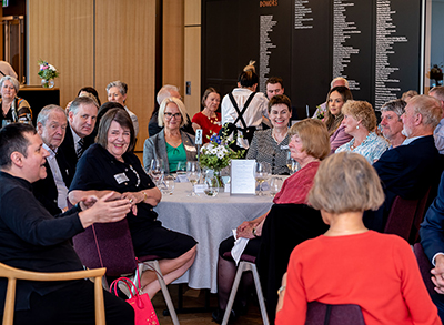 Jacqui talking to UniSA donors at a luncheon