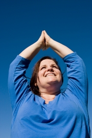 lady practising yoga