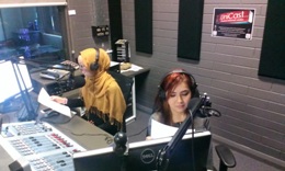 P-HRS team members broadcasting on air