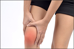 Image of a painful knee joint