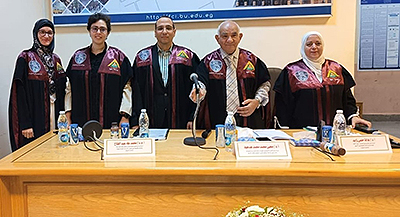 From left: Egypt's first VR PhD graduate Fatma Elsayed with Nevan, Dr Mohamed Taha, Professor Mohiy M Hadhoud and Professor Hala Zayed.