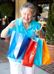 older lady shopping