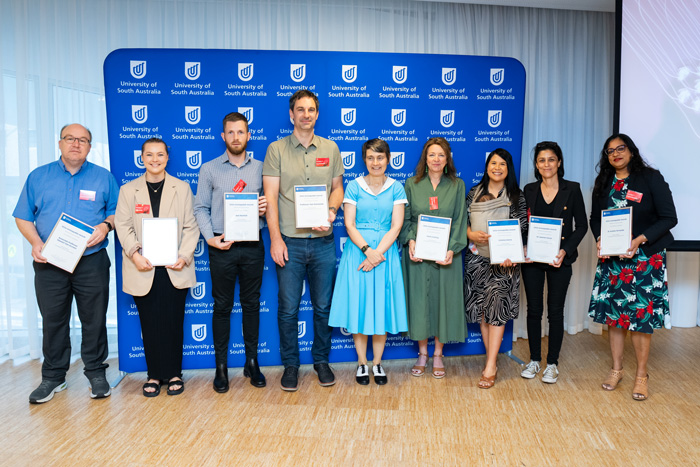 Team – Prof Tom Raimondo, Dr Grant Wigley, Dr Jo Zucco, Dr Douglas Kelly, Assoc. Prof Stewart Von Itzstein, Dr Anisha Fernando, Karla Gotting, Cristina Garcia, Rhiannon Silverlock, Andy Te, Amy Abela, and Ben Kernich (BIP) ꓲ UniSA STEM