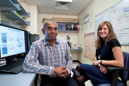 Dr Michael Samuel with research assistant Kaitlin Scheer