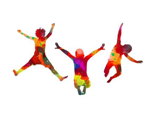 colourful image of children jumping