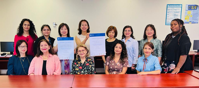  The Canadian industry partners  from Newcomer Centre of Peel (NCP) with their Certificates of Recognition for an excellent job in completing data collection. 