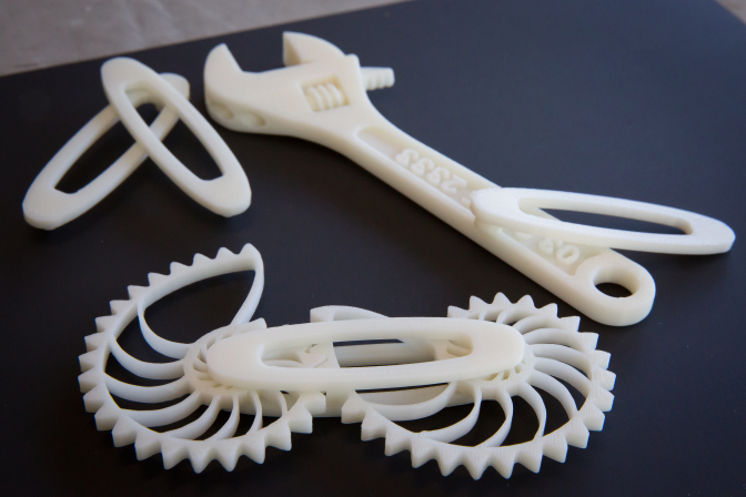 Examples of finished printed parts