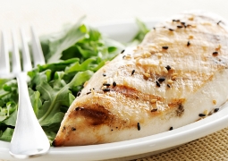 low carb diet meal of chicken and greens