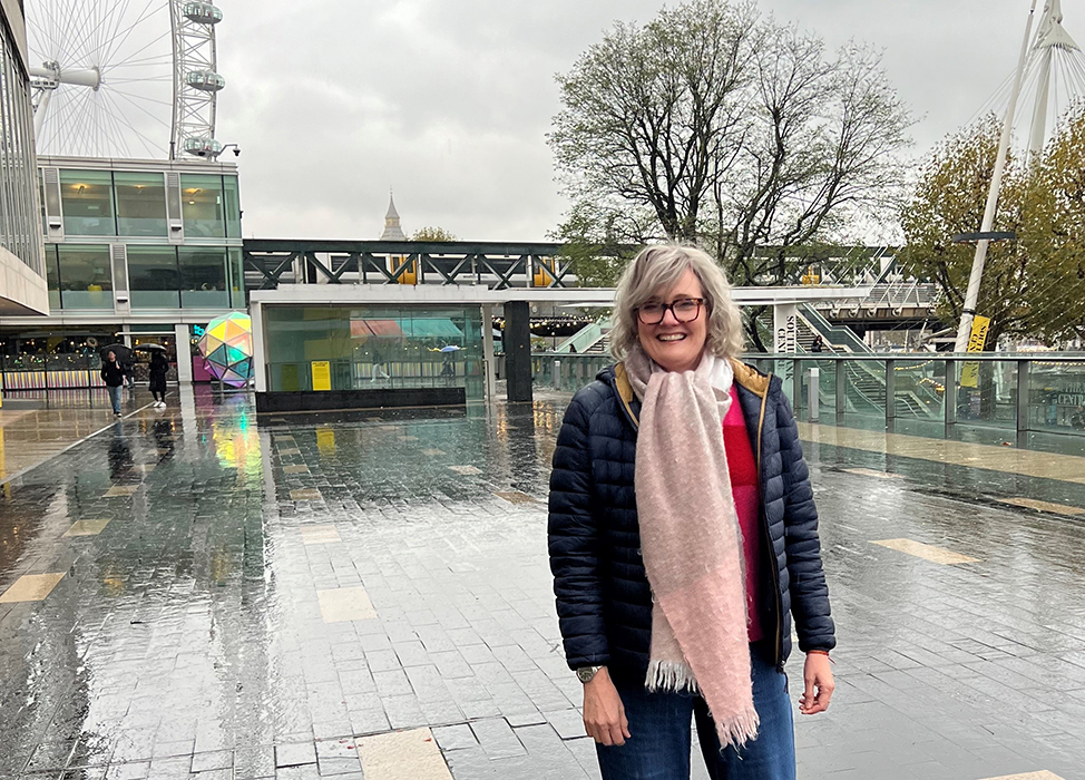 After a return trip to Australia, Anne returned to sunny England.