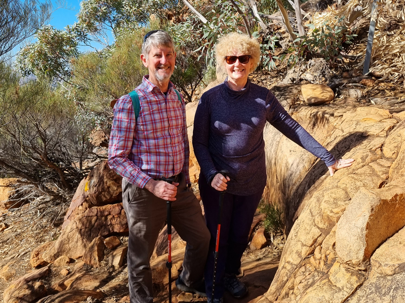 Alice and Peter on a recent visit to the Flinders Ranges