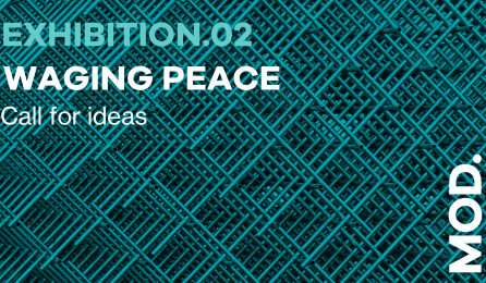 poster for Waging Peace exhibition