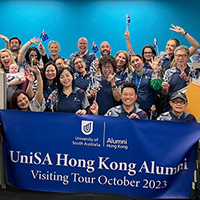 UniSA Hong Kong Alumni Chapter members with the UniSA Advancement Team