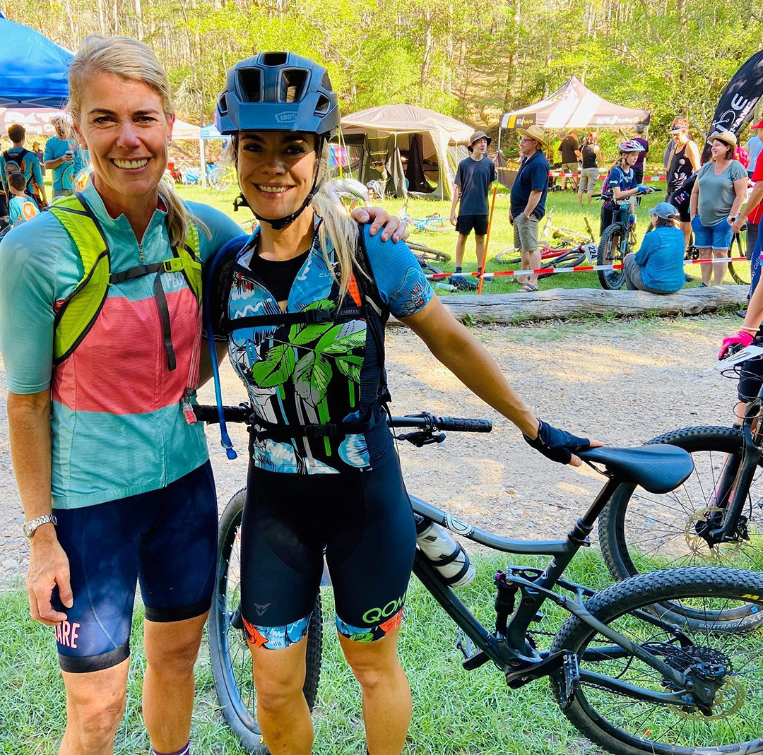 Sally with fellow cyclist