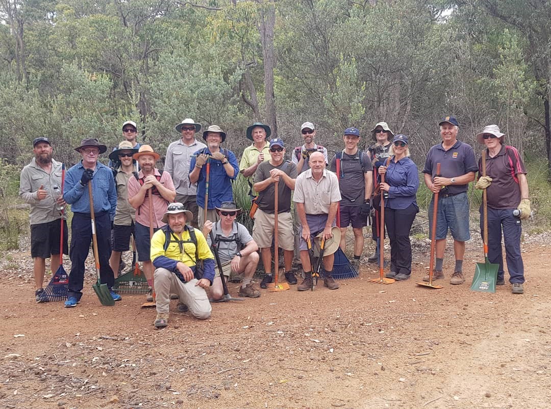 Team that works on the mountain trails