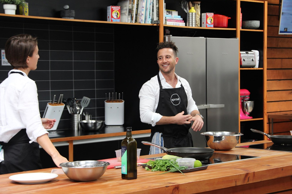 Co-Founder and Managing Director of Sprout Food Group,Themis Chryssidis, in the kitchen