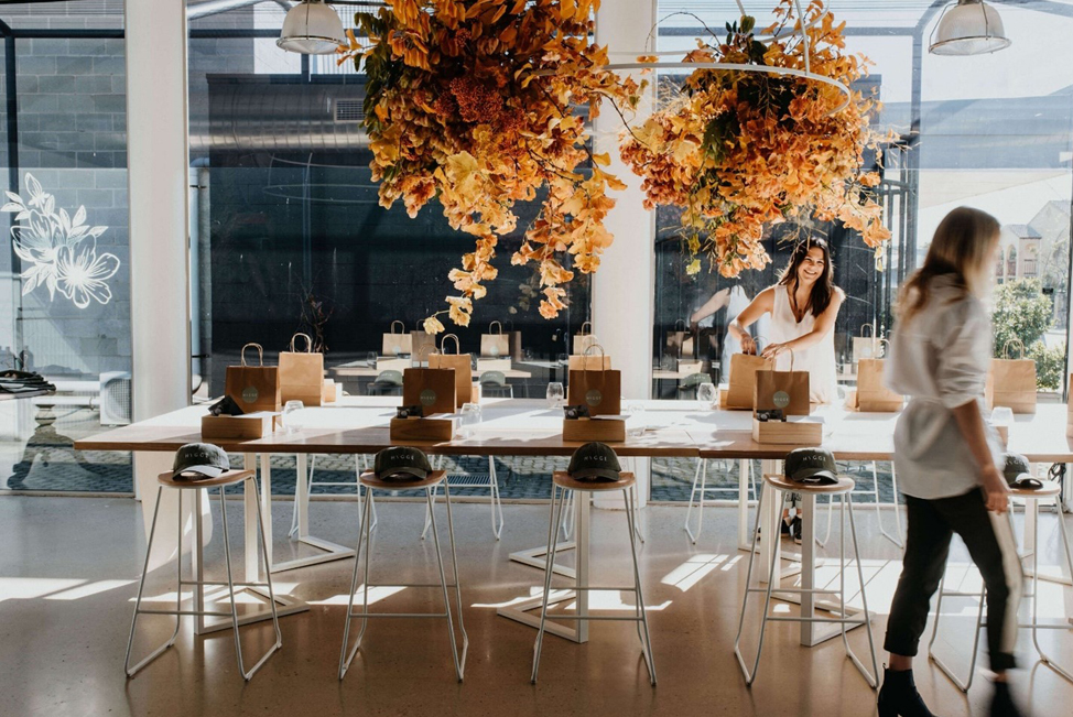 Rachel and Lucy at their new Hygge Atrium event space.