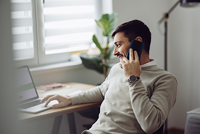 Man working from home