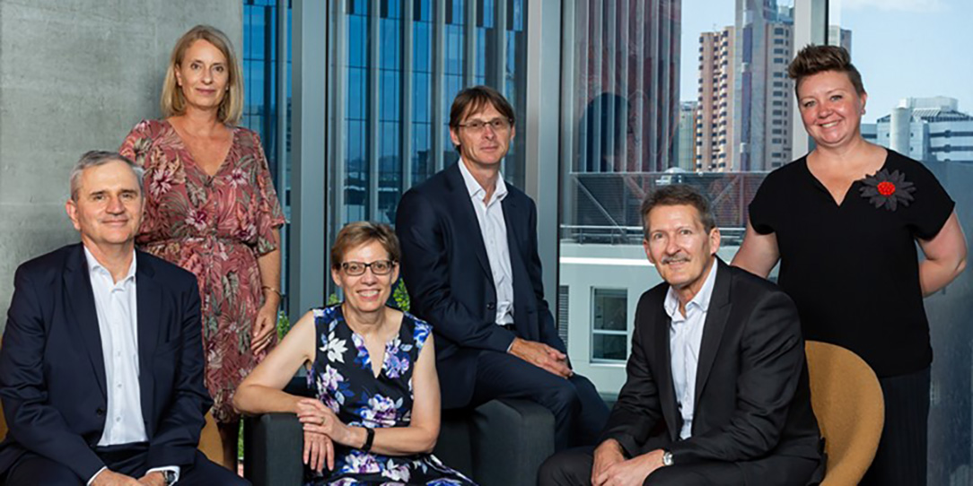 The new UniSA Executive Deans with Professor Andrew Beer of UniSA Business (far left).