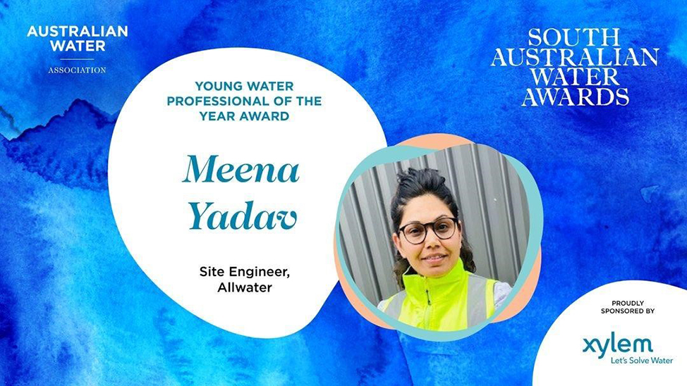 Meena Yadav’s recent achievement as Young Water Professional of the Year