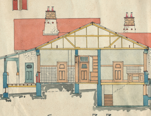 Illustration: Modern building design circa 1890 - 1960