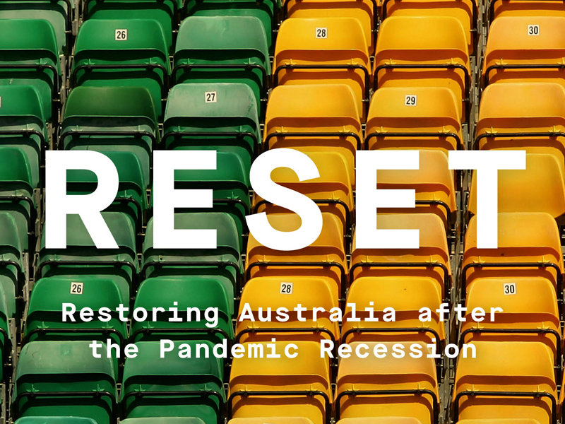 Cover of book by Renowned economist Ross Garnaut AC - RESET: Restoring Australia after the Great Crash of 2020 