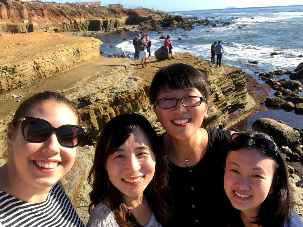 Jessica (left) in San Diego during some ‘free’ time at the American Conference of Pharmacometrics in 2018 with some other Pfizer Clinical Pharmacology colleagues.