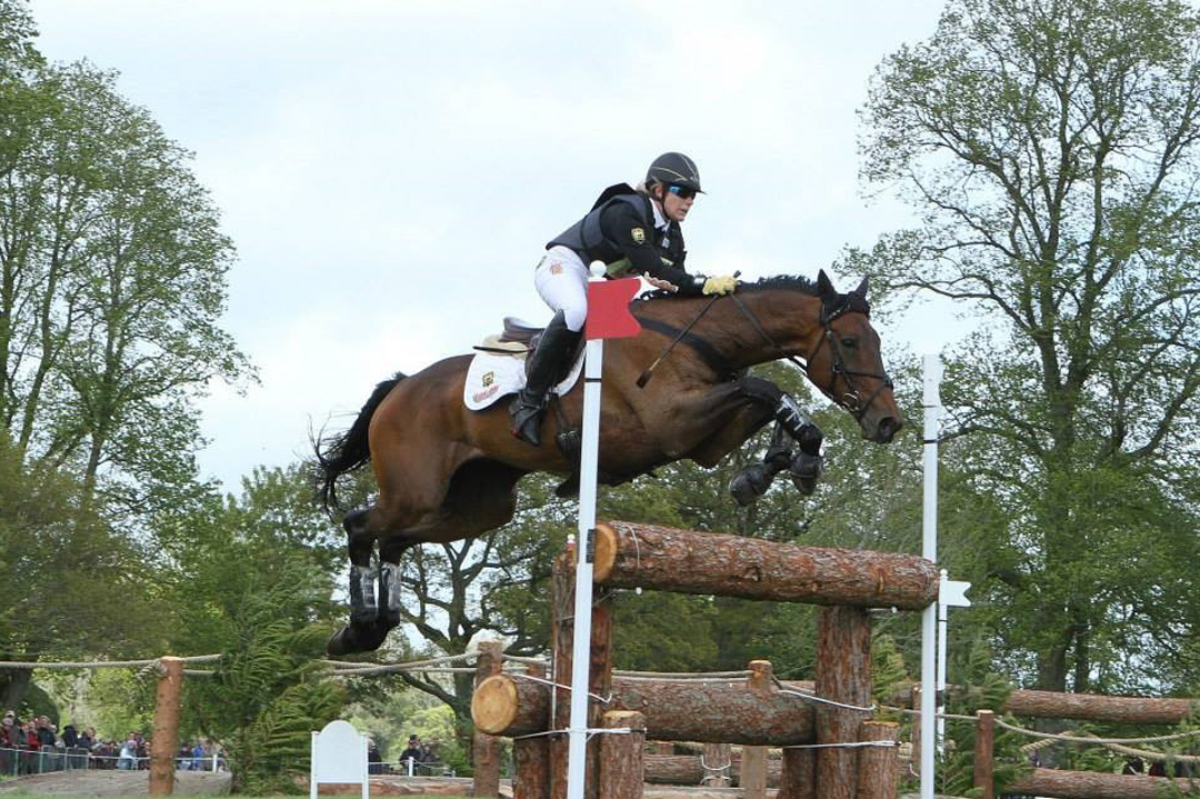 Wendy Schaeffer-Macdonald OAM competing in an equestrian event