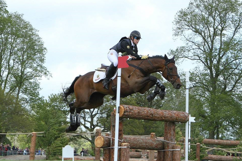 Wendy Schaeffer-Macdonald OAM competing at an equestrian event
