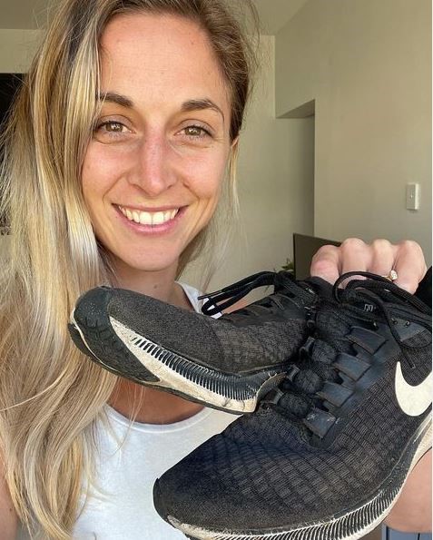 “These shoes lasted me 48 days in the Australian outback to take the title of Sole Survivor. Now let’s see if they can #GoTheDistance.” 