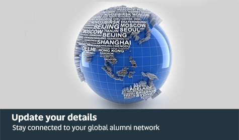 Update your details and stay connected to your global alumni network