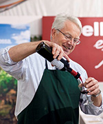 Rob Linn, pouring wine