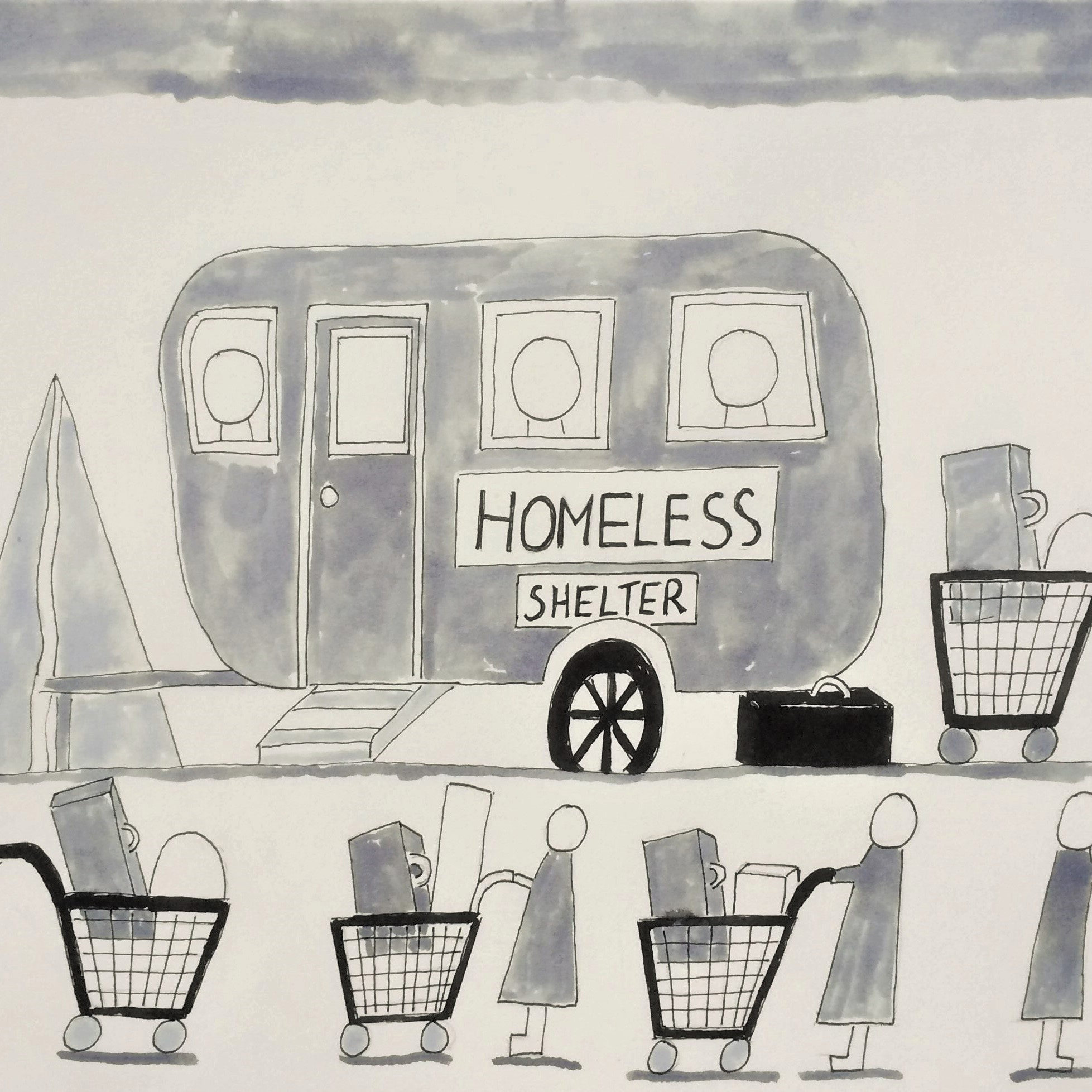 Artwork by Homeless, Andrew Saj