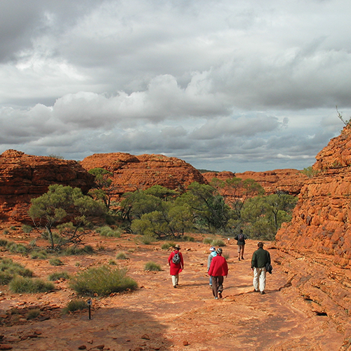 People walking through Kings Canyon