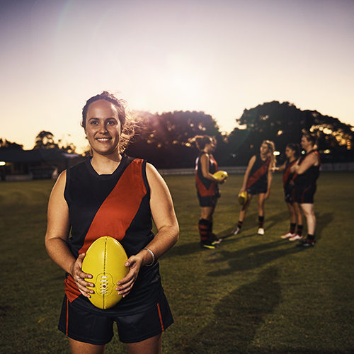 Female footy player