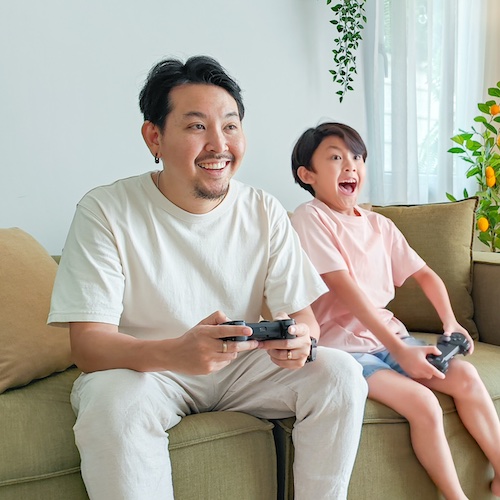 Parents and shop video games