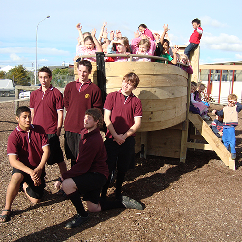 Playground built by high school students