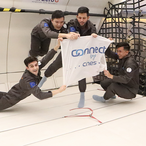 Wright Technologies during their zero gravity flight experience