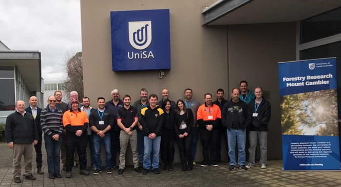 Participants in the Australian Softwood Timber Industry Statistical Process Control Workshop hosted by UniSA's Mount Gambier Campus
