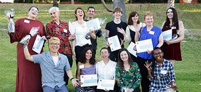 The 2019 Helpmann Academy Graduate Exhibition Award winners. Photo by Georgia Matthews.