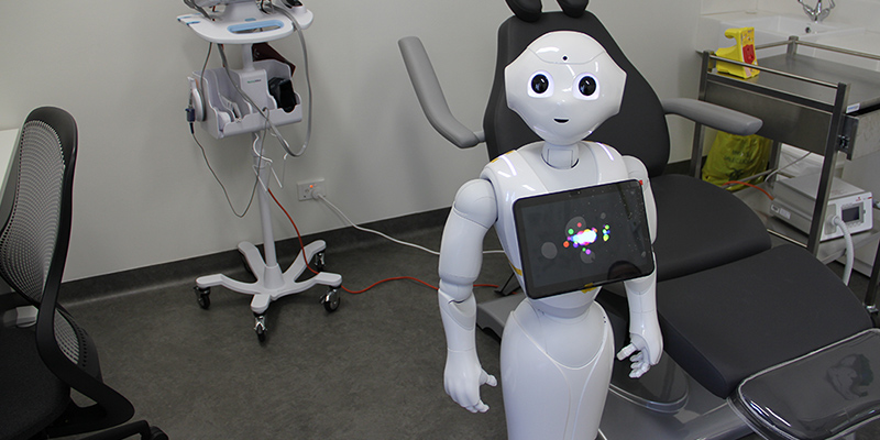 Semi-humanoid robot called Pepper