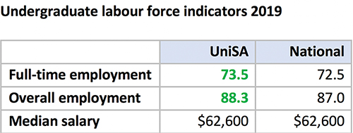 Undergraduate labour force indicators 2019