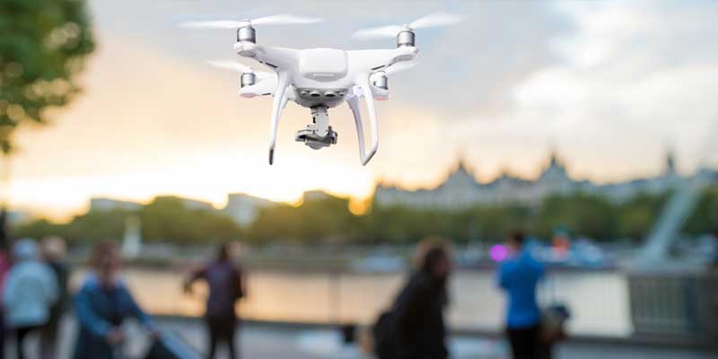 A hovering drone fitted with a computer vision system will be able to detect people with COVID-19.