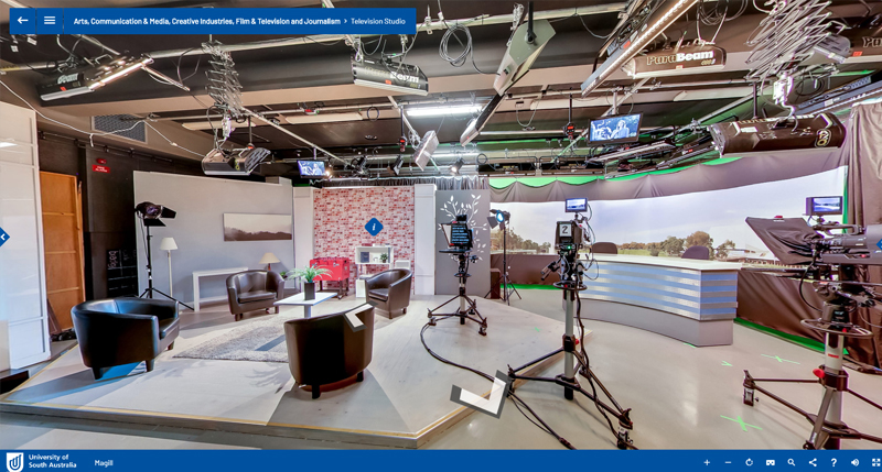 Virtual tour Magill television studio