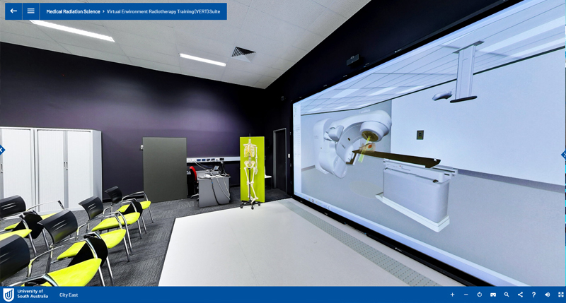 Virtual tour Virtual Environment Radiotherapy Training suite