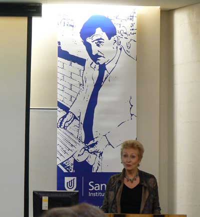 Professor Denise Bradley speaks at the Sansom Institute for Health Research.